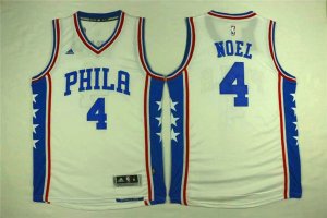 Maillot De Basket Philadelphia 76ers Nerlens Noel 4 Tissus Sportif Fans Edition Blanc